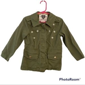 Little girls Jean Jacket with Daisies.